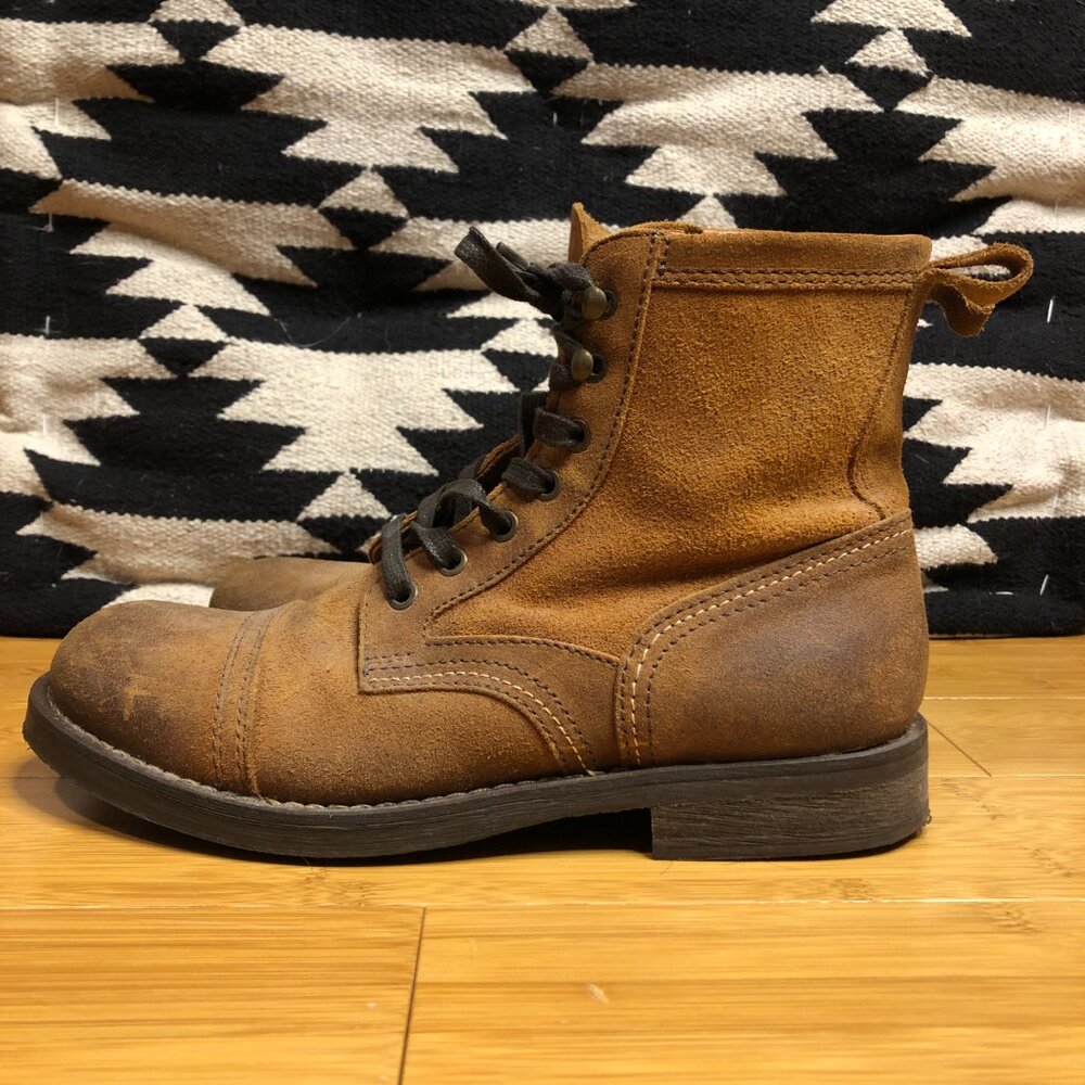 Aldo Womens 9 Mens 7 Brown Rustic Style Jump Boots Toe Cap Indiana Jones Travel